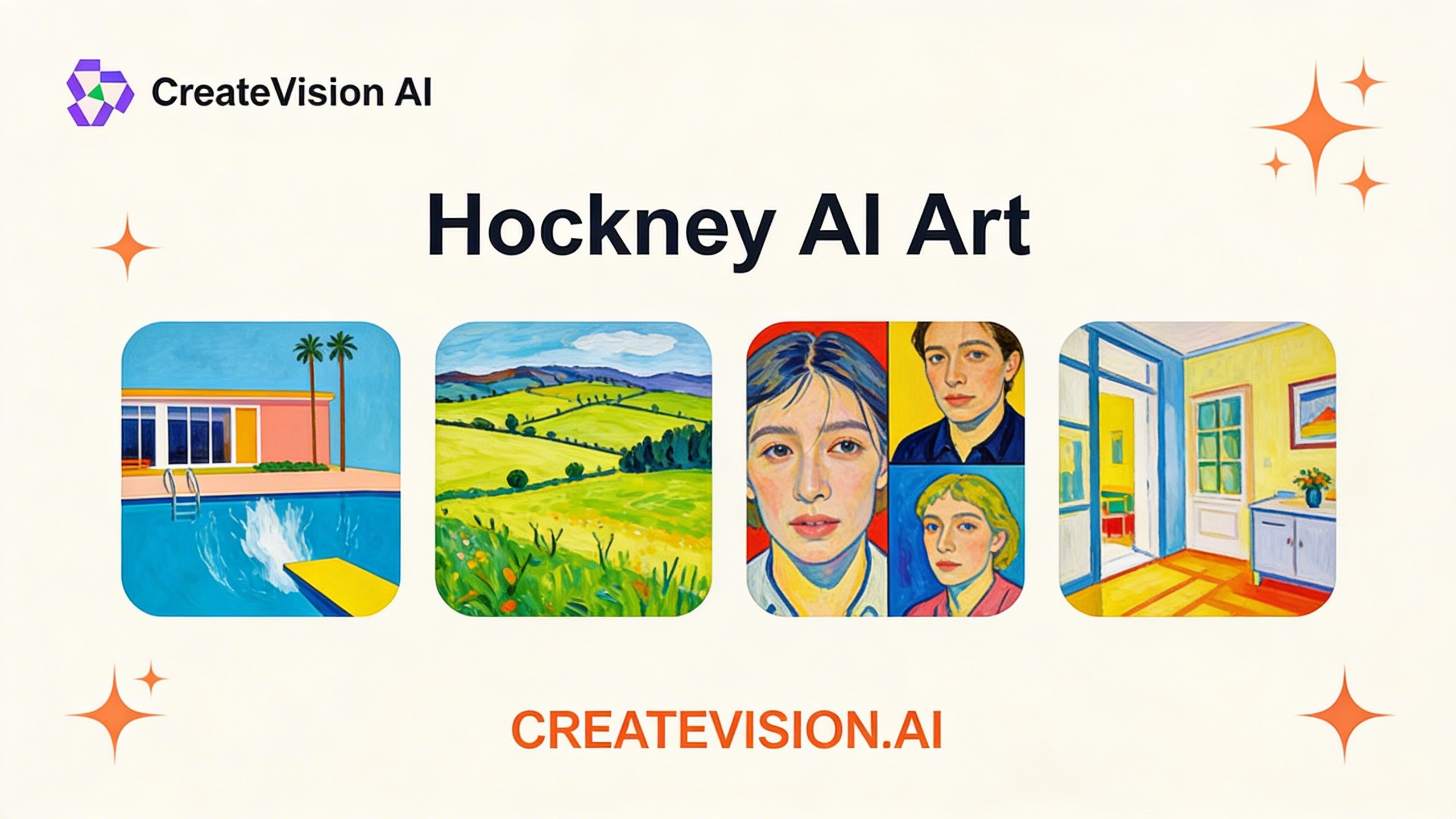 David Hockney AI Art Generator - Swimming Pool Aesthetic