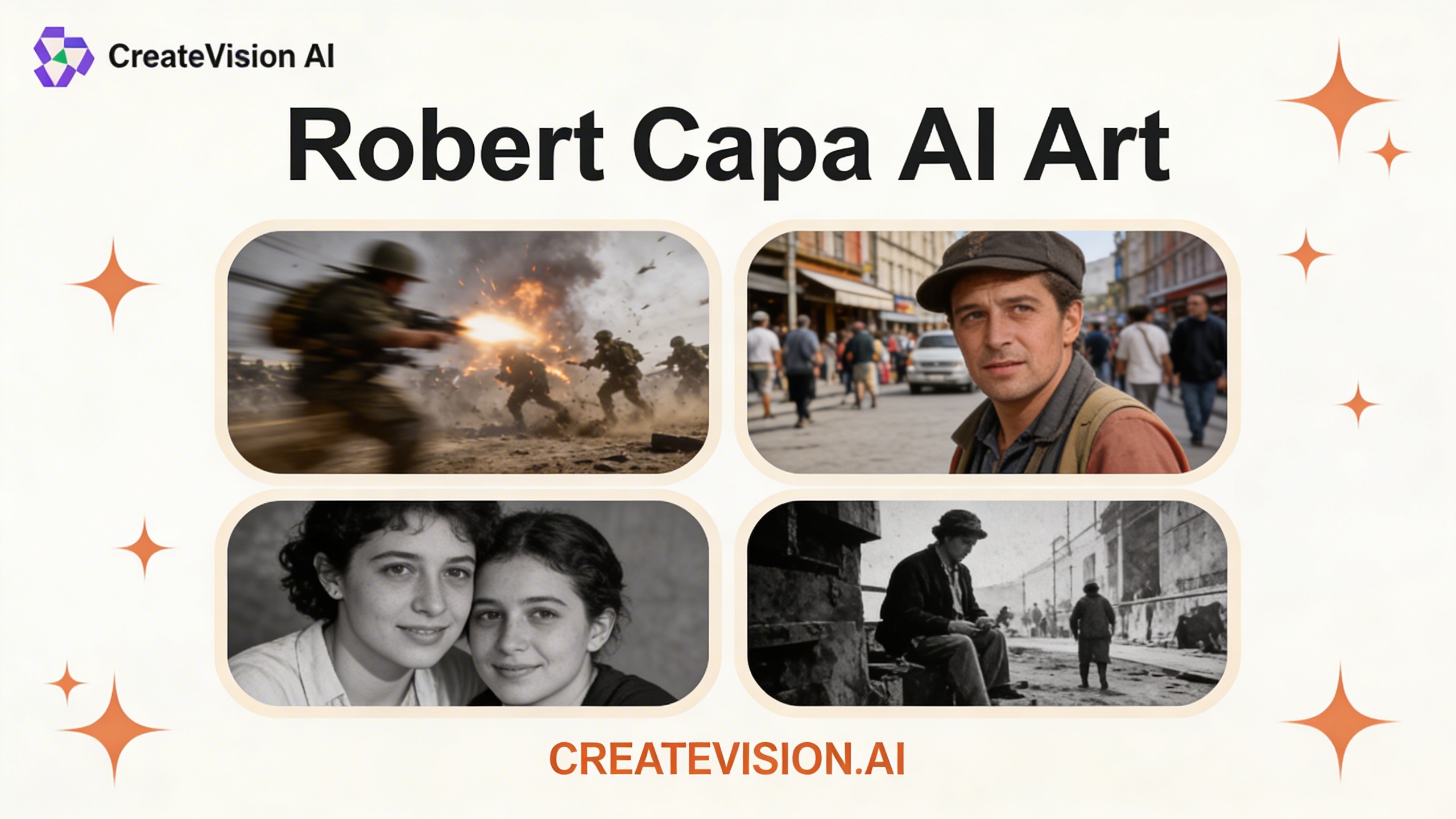 Robert Capa AI Art Generator - War Photography Master
