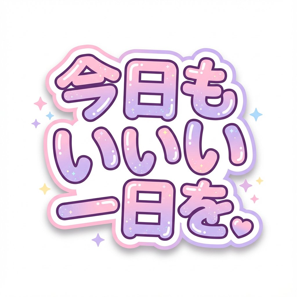 Kawaii Japanese Anime-Style POP Typography Sticker - AI Prompt ...